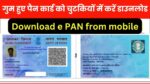 Download e-PAN : गुम हुए पैन कार्ड को फ्री में 10 सेकंड के अंदर करें डाउनलोड, ये रहा आसान तरीका