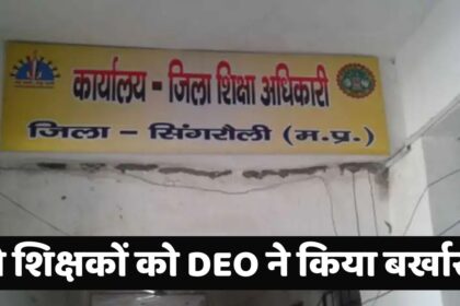 Singrauli News : फिर दो शिक्षकों पर DEO ने की सख्त कार्यवाही, चुटकियों में कर दिए बर्खास्त